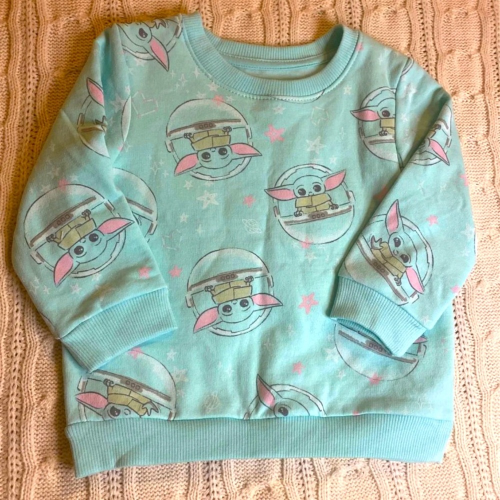 Star Wars Baby Yoda Green Sweatshirt 18 months